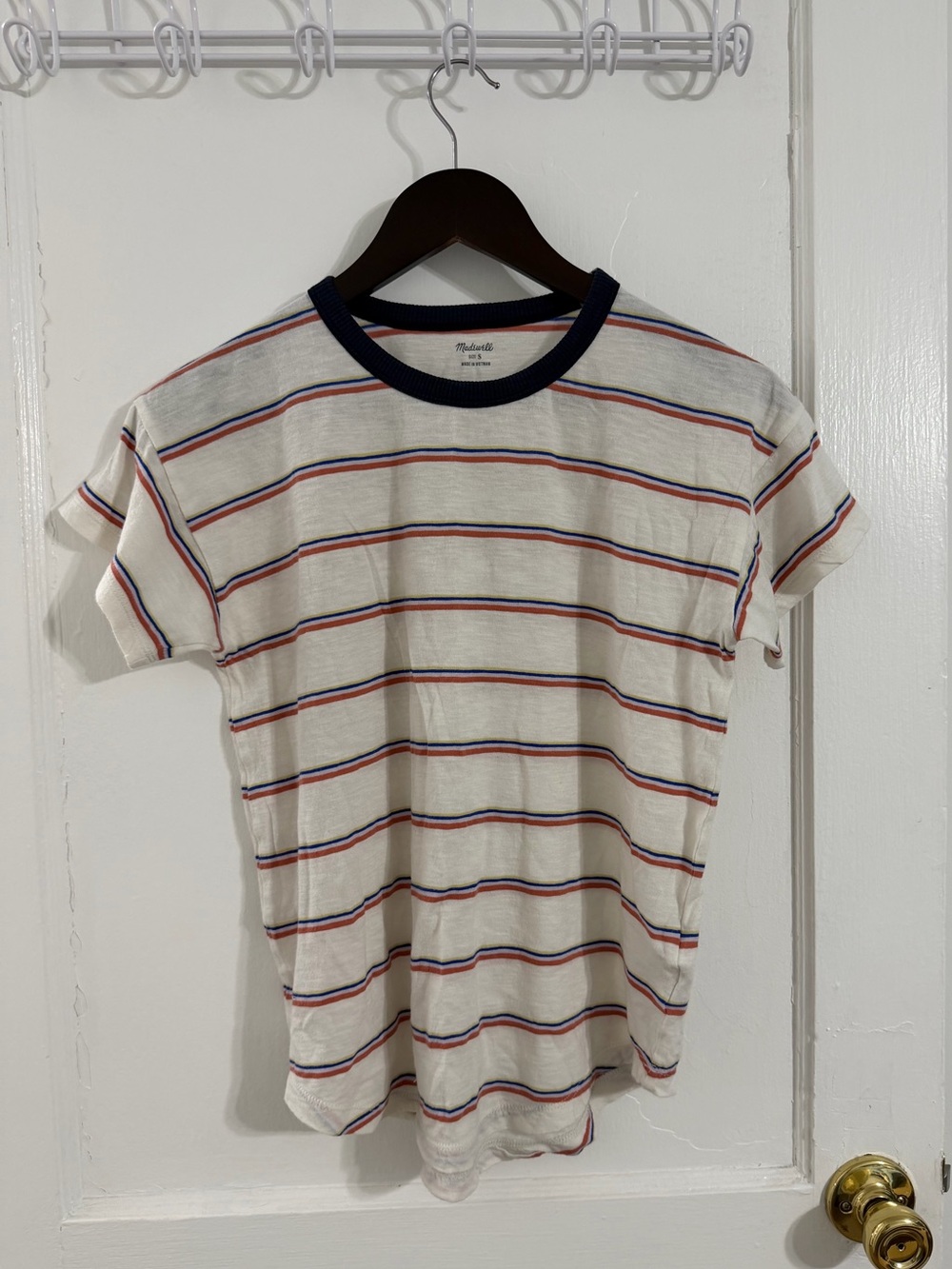 Madewell Cream Short-Sleeve Stripe Tee